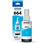 Tinta Epson T664220 Cyan L110 / L120 / L121 / L200 / L210 / L220 / L300 / L310 / L350 / L355 / L365 / L375 / L380 / L395 / L396 / L455 / L475 / L495 / L555 / L565 / L575 / L1300 70ml