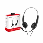 Headphone Genius Hs-220u Con Microfono Black Tipo C