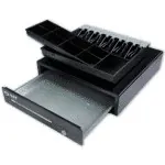 Cajon De Dinero Sat 119-negro Rj11 Usb Rs232 8 Compartimientos Para Monedas 5 Para Billetes Incluye Llaves