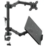 Base De Monitor Y Laptop Zj-027 18" - 32montaje En Escritorio, Abrazadera Tipo-c Negro